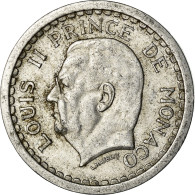 Monnaie, Monaco, Louis II, 2 Francs, Undated (1943), TB+, Aluminium, Gadoury:MC - 1922-1949 Louis II