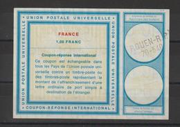 France Coupon Réponse 1,00 Franc Oblit. Rouen RP 76-540 - Antwortscheine