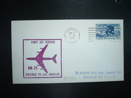 LETTRE TP ALASKA 7c OBL.MEC. JUN 8 1959 CHICAGO FIRST JET SERVICE AM-29 CHICAGO TO LOS ANGELES - Andere & Zonder Classificatie