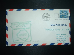 LETTRE TP AVION 7c OBL.MEC. JUN 15 1959 LIHUE HAWAII FIRST JET PROP AIR MAIL SERVICE AM-99 - Other & Unclassified