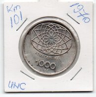 ITALIA- 1000 LIRE 1970  KM-101  FDC  ARGENTO - 1 000 Liras