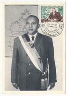 MADAGASCAR - Carte Maximum - Président Tsiranana - 25 Mars 1960 - Tananarive - Madagascar (1960-...)