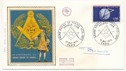 FRANCE - Env. FDC 0,90 Grand Orient De France Signée Graveur Bétemps - Freemasonry