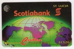 SAINTE LUCIE REF MV CARDS STL-16A Année 1995 EC$20 16CSLA SCOTIABANK - Santa Lucia