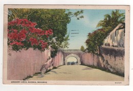 Gregory Arch , Nassau , Bahamas , Carte , Postcard Circulée En 1937 , Timbre Enlevé . - Bahamas