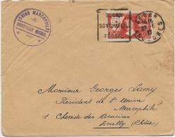 LETTRE OBLITERATION DAGUIN - SEDAN-SON CHATEAU FEODAL -1937 - Mechanical Postmarks (Other)