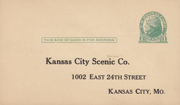 United States Postal Stationery Ganzsache Entier 1c. Jefferson PRIVATE Print KANSAS CITY SCENIC Co. Montana (2 Scans) - Autres & Non Classés