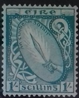 IRLANDE ETAT LIBRE N° 51 COTE 25 € NEUF * MH  1 S Bleu Vert GLAIVE DE LUMIERE 1922- 1924 - Unused Stamps