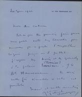 Autographe Lettre Jean Gabriel Domergue Peintre Et Graveur Français 20 Juin 1922 - Other & Unclassified