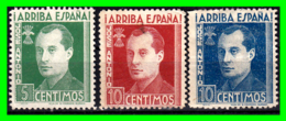 ESPAÑA 3 VIÑETAS DE DIFERENTES VALORES CON LA IMAGEN DE JOSÉ ANTONIO PRIMO DE RIVERA. GUERRA CIVIL ESPAÑOLA (1936-1939). - 1931-50 Unused Stamps