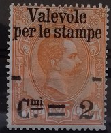 ITALIE ROYAUME N° 50 COTE 55 € NEUFS * MH SURCHARGEES "VALEVOLE PER LE STAMPE" 1890 - Mint/hinged