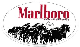 Autocollant - Sticker - MARLBORO Filter Cigarettes - Cow-boy, Cheval, Chevaux - Stickers