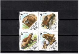 Russia  2004 . WWF (Wolverine). Block Of 4v X 8.00 .  Michel # 1198-01 - Unused Stamps