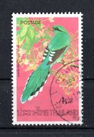 TAILANDIA  :   Gazza Verde  "Cissa  Chinensis"   -   1 Val. Usato  Del.  2.04.1976 - Passeri