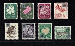 Norfolk Island 1966 Eight Decimal Currency Overprints MNH  SG 60, 61, 63, 66-70 - Norfolk Island