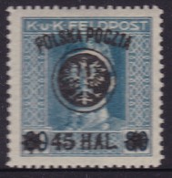 POLAND 1918 LUBLIN Sc 25a Mint Hinged Signed Korszen - Neufs