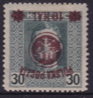 POLAND 1918 LUBLIN Sc 22b No Mint Hinged Signed Schmutz - Unused Stamps