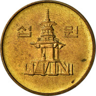 Monnaie, KOREA-SOUTH, 10 Won, 1989, TTB, Laiton, KM:33.1 - Korea (Süd-)