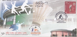 India  2016  Postal  Badminton Tournament  Special Cover  #  24138  D  Inde Indien India - Badminton