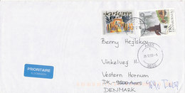 Hungary Cover Sent To Denmark Nagybajom 16-2-2002 Topic Stamps - Briefe U. Dokumente