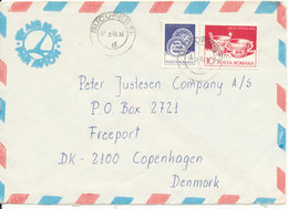 Romania Air Mail Cover Sent To Denmark Bucuresti 3-9-1986 - Cartas & Documentos