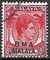 MALAYA    -   BMA  -  British Military Administration  -   8c Oblitéré. - Malaya (British Military Administration)