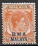 MALAYA    -   BMA  -  British Military Administration  -  2 C Oblitéré. - Malaya (British Military Administration)