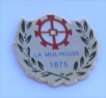 C69 Pin's LA MULHOUSE 1875 Club De Judo Laurier Roue Moulin Mill Emblème Alsace Achat Immédiat - Judo