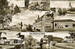 CP De NORDHORN " Bahnhof , Kreisverwaltung , St.augustinus , Vechtepartie , Wassermühle ,..." - Nordhorn