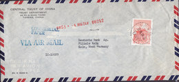 Taiwan Purple Air Mail & Commercial Paper CENTRAL TRUST OF CHINA, TAIPEI 1964 Cover Brief DEUTSCHE BANK KÖLN Germany - Storia Postale