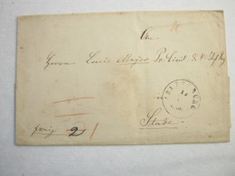 1860 , Brief Aus RATZEBURG Nach Stade - Schleswig-Holstein