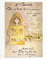 Cp, Bourses & Salons De Collections, 3 E Salon De La Carte Postale,  1983 ,  AMICALE DES CARTOPHILES D'ANJOU - Beursen Voor Verzamellars