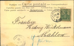 1900, Ansichtskarte Ab LICHTENRADE" (Berliner Vorort) Nach Mahlow - Maschinenstempel (EMA)