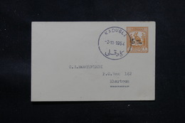 SOUDAN - Entier Postal Surchargé De Kadugli En 1954 Pour Khartoum - L 57607 - Sudan (1954-...)
