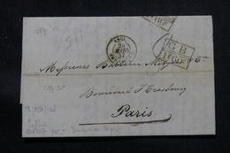 ARGENTINE- Lettre De Buenos Aires Pour La France En 1857 , Voir Cachets Et Taxes D'acheminement - L 57609 - Prefilatelia