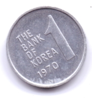 S KOREA 1970: 1 Won, KM 4 - Corea Del Sud