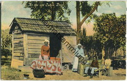 African-Americans - At The Old Cabin Door - Black Americana