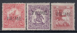 Italy - FIUME - Sassone N.  1A+2+3 - MH* - Linguellati - Fiume