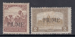 Italy - FIUME - Sassone N. 12+18 - MH* - Linguellati - Fiume