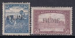 Italy - FIUME - Sassone N. 11+14 - MH* - Linguellati - Fiume