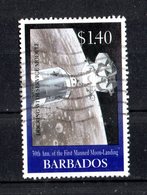 BARBADOS :   30° Anniv. Del 1° Uomo Sulla Luna  -   1 Val. Usato  -   20.07.1999 - North  America