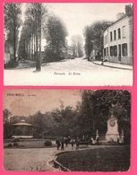 2 Cp Péruwelz - Le Parc - Kiosque - Monument - La Drève - Attelage - Animée - Péruwelz