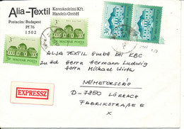 Hungary Express Cover Sent To Germany 11-2-1993 (the Flap On The Backside Of The Cover Is Missing) - Storia Postale