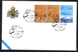 SAN MARINO - 22-5-2004 - VALENCIA - ESPANA 2004 - ANNULLO SPECIALE - OBLITERATION SPECIALE - SONDERSTEMPEL - Lettres & Documents