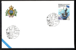 SAN MARINO - 21-5-2004 - EUROPA - TURISMO GLOBALE - ANNULLO SPECIALE - OBLITERATION SPECIALE - SONDERSTEMPEL - Storia Postale