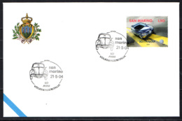 SAN MARINO - 21-5-2004 - 50 ANNI VOLKSWAGEN ITALIA - ANNULLO SPECIALE - OBLITERATION SPECIALE - SONDERSTEMPEL - Briefe U. Dokumente