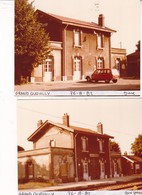 76 / GRAND QUEVILLY / 2  PHOTO VERITABLE  GARE 1982 / CITROEN AMI 6 - Saint Etienne Du Rouvray