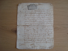 DOCUMENT AVEC CACHET DE GENRALITE ORLEANS 1715 - Matasellos Generales