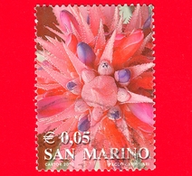 SAN MARINO - Usato - 2002 - Colori Della Vita - Pianta Grassa (rosso) - Succulent - 0.05 - Gebruikt