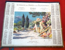 Almanach Des Postes Et Télégraphes 1940 Puy De Dôme Oberthur E. Louis Lessieux Route De La Corniche Roquebrune - Grand Format : 1921-40